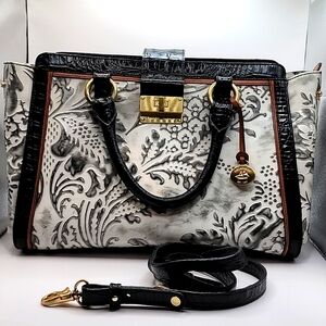 Brahmin White Damask, Limited Edition, Annabelle Satchel